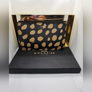 Coach Small Wristlet with Deer Spot Print.